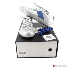 Opening Ceremony La Cienega Women Glitter Silver Blue Shoes Sneaker 6 US/ EU 36